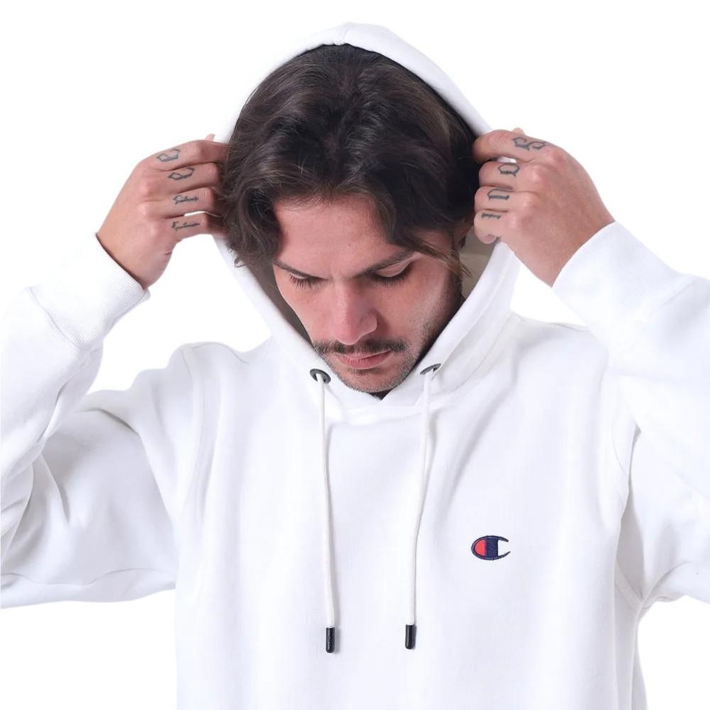 Imagem 4 do produto Blusão de Moletom Champion Canguru Logo C Bordado Masculino