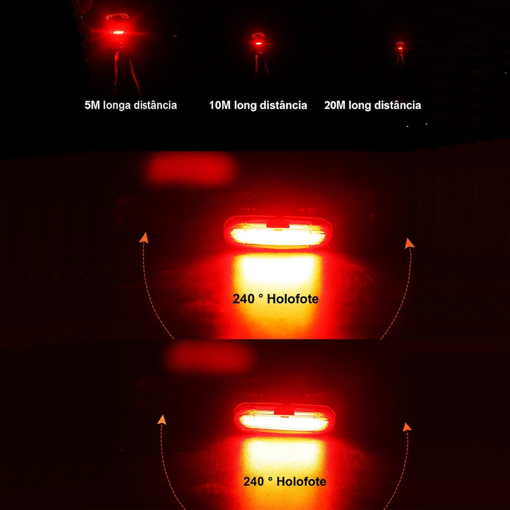 Imagem 5 do produto Lanterna traseira de Bike Gold Sports Strong  Com Cabo Usb