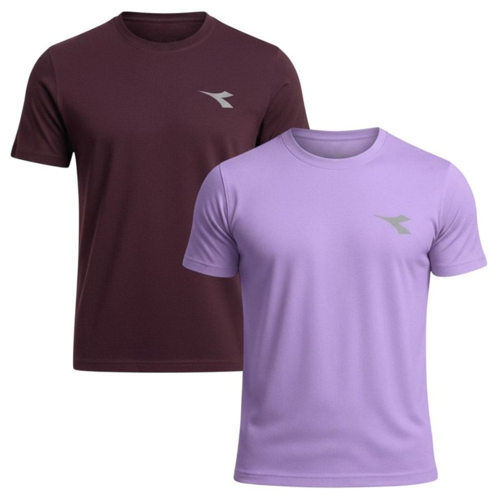 Kit 2 Camisetas Diadora Small Logo Masculina