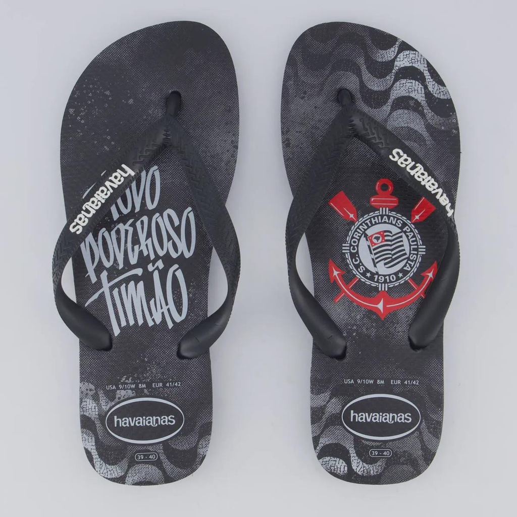 Chinelo Havaianas Corinthians Todo Poderoso Masculino