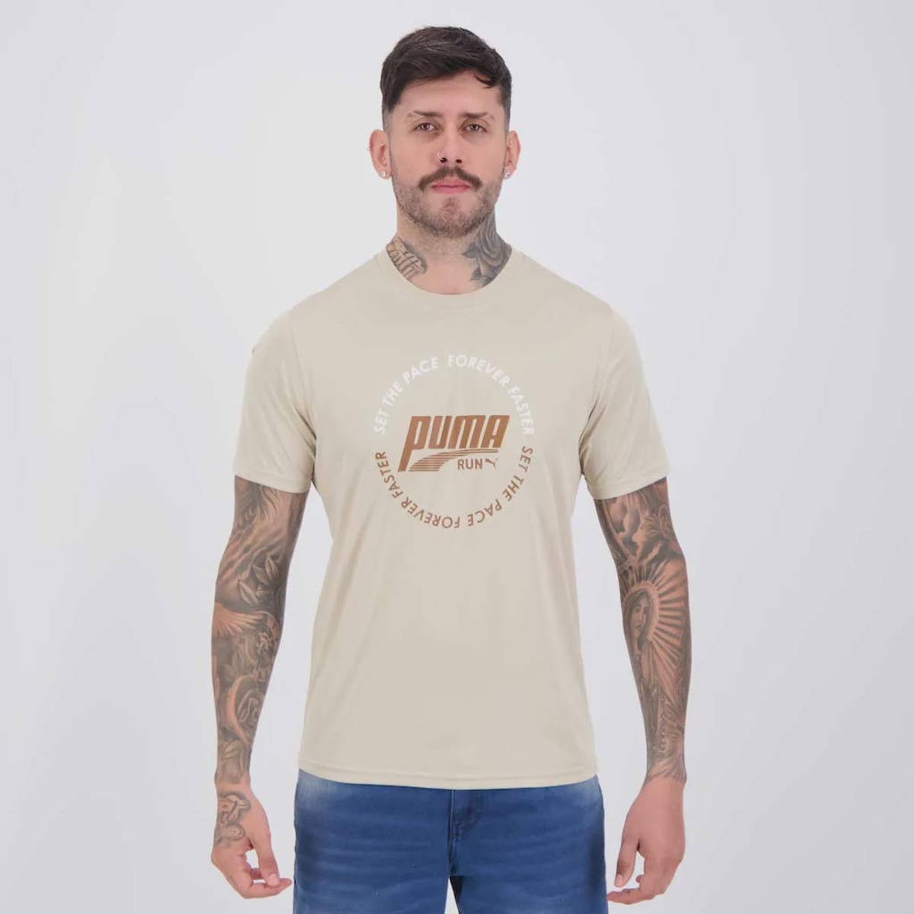 Camiseta Puma Graphic Run Emblem Tee Masculina