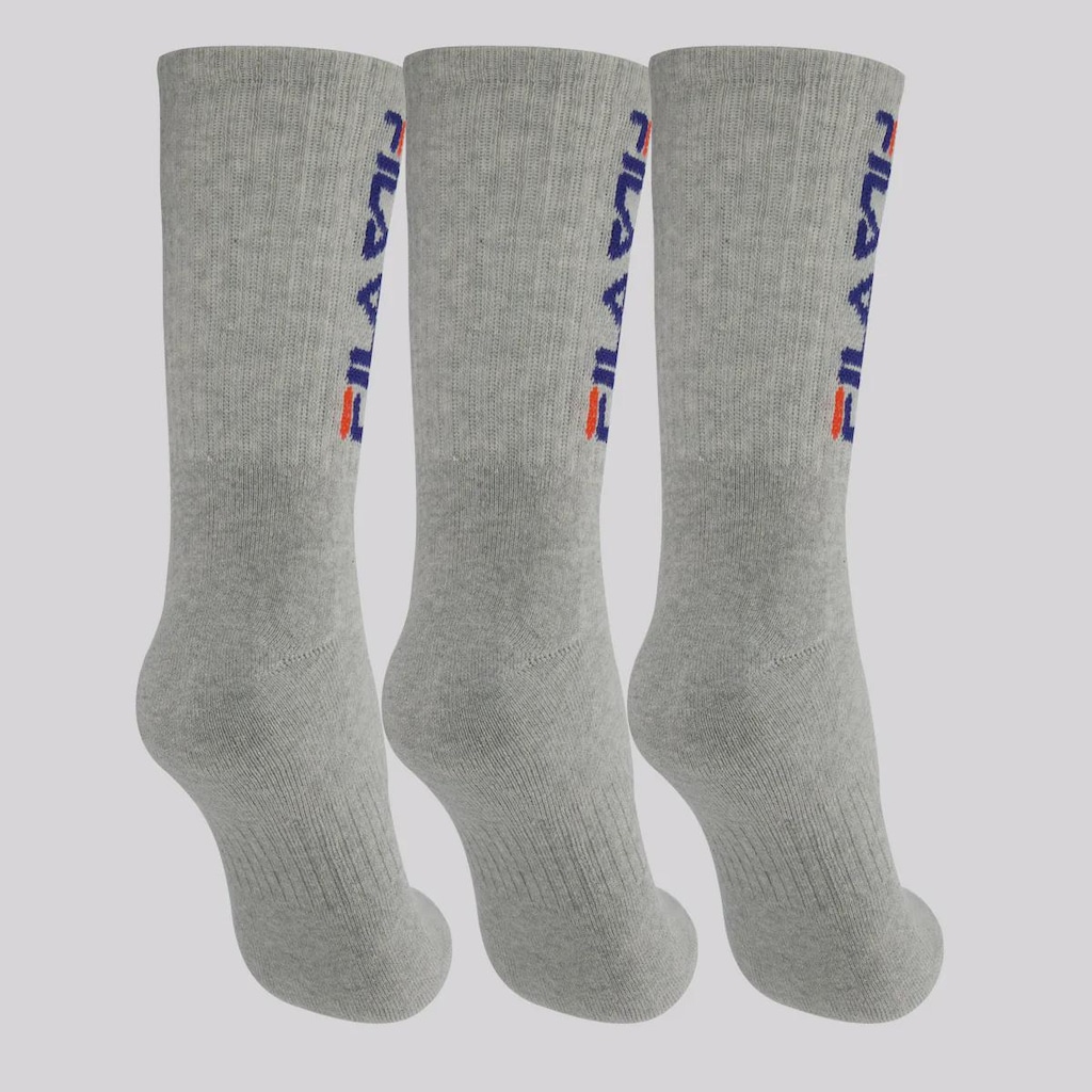 Imagem 2 do produto Kit Meia Fila 3 Pares Cano Alto Double Unissex