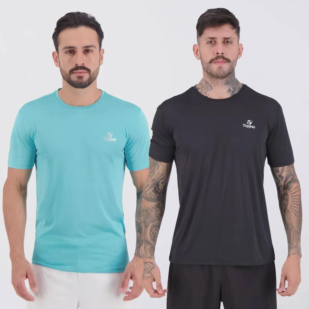Kit 2 Camisetas Topper Spirit Masculina