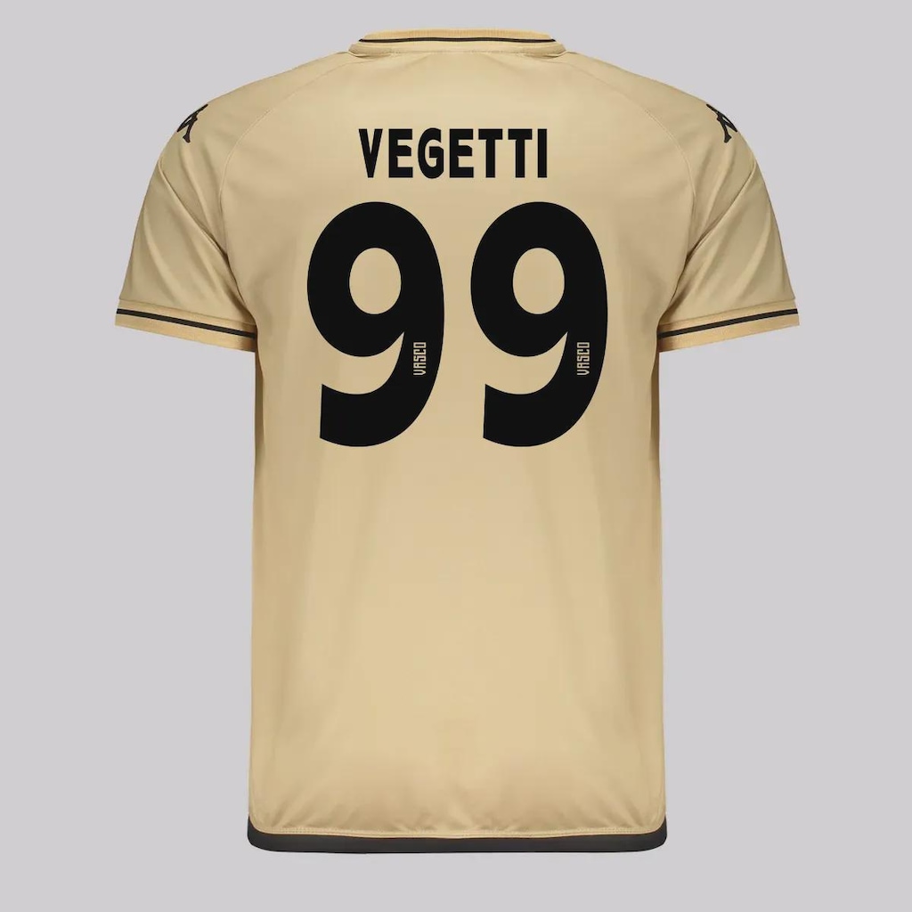 Camisa do Vasco Supporter Shore Dourada 99 Vegetti Kappa Masculina
