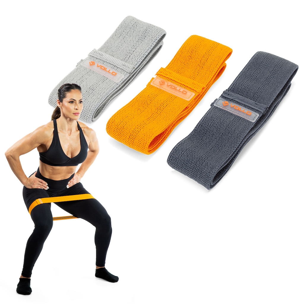 Kit Faixas Elásticas Poliéster Vollo Hip Band