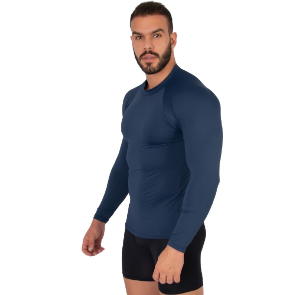 Imagem 2 do produto Blusa Térmica Proteção UV Poliamida Vekyo Frio Manga Longa Segunda Pele - Moda Fitness - Masculina