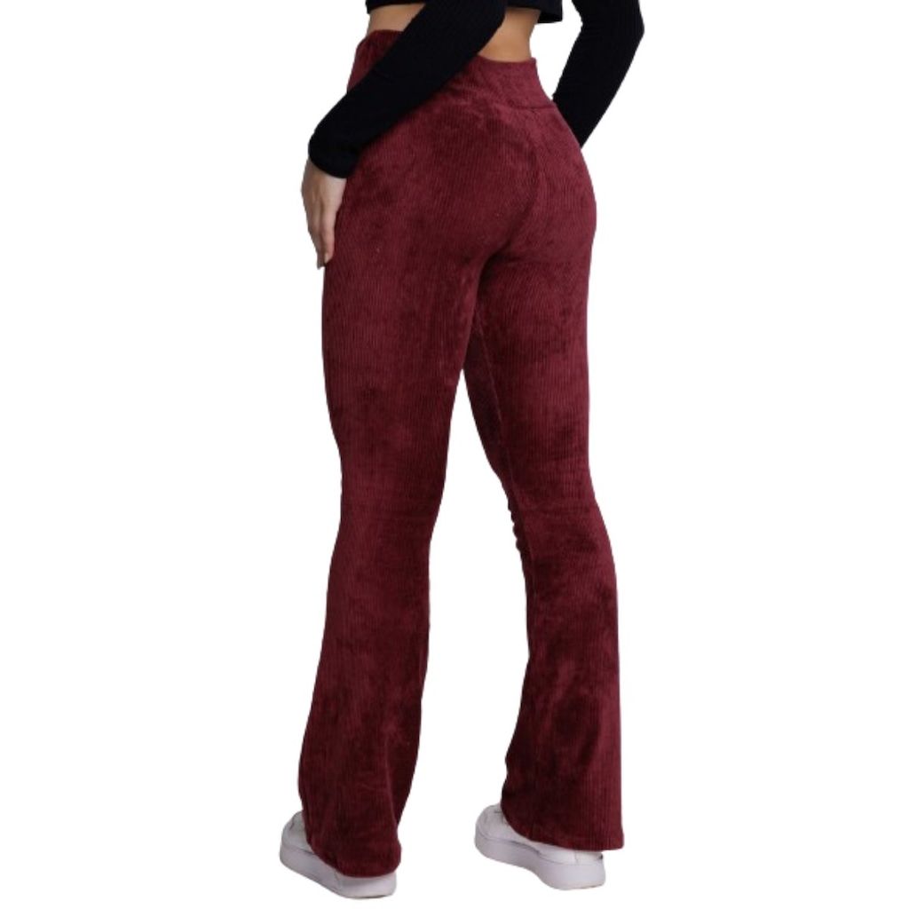Imagem 2 do produto Calça Legging Flare Cotelê Vekyo Veludo Feminina