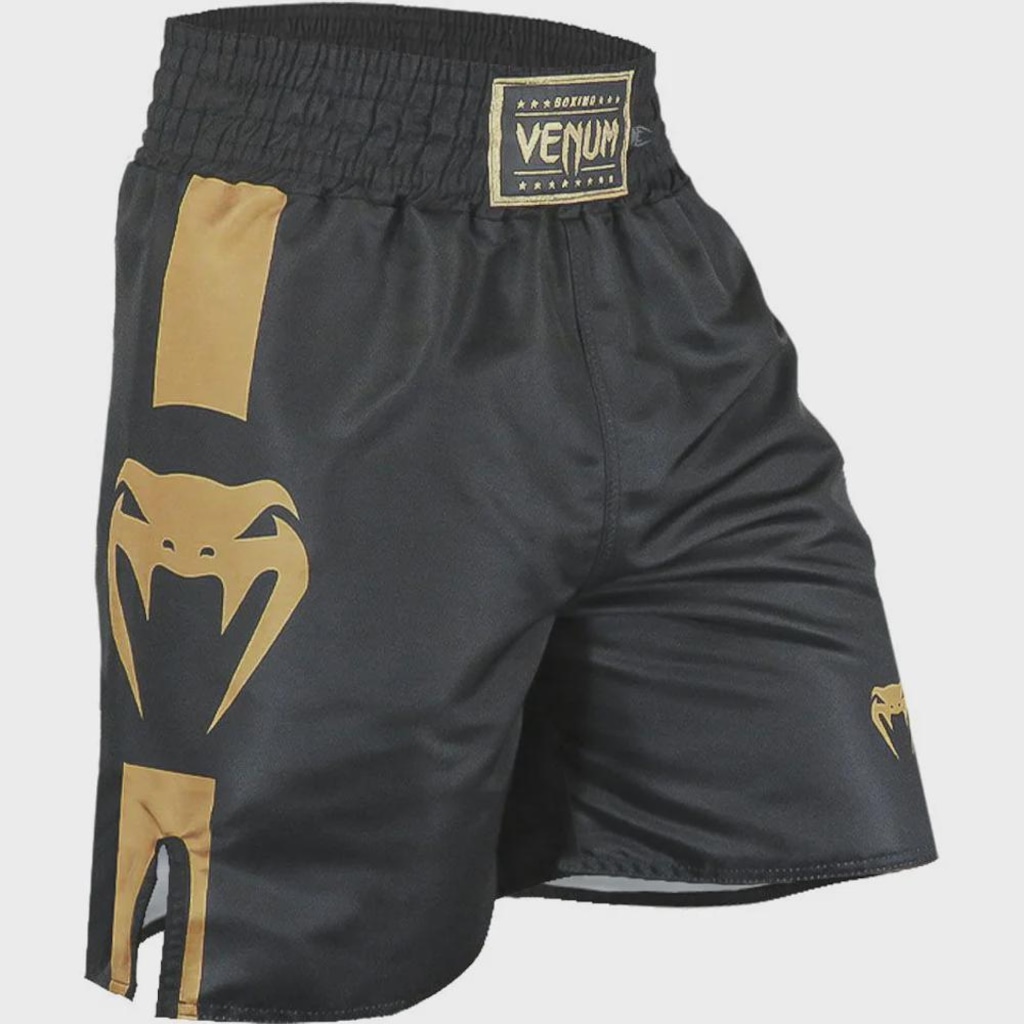 Short Boxe Venum Logo Performance Gold Masculino