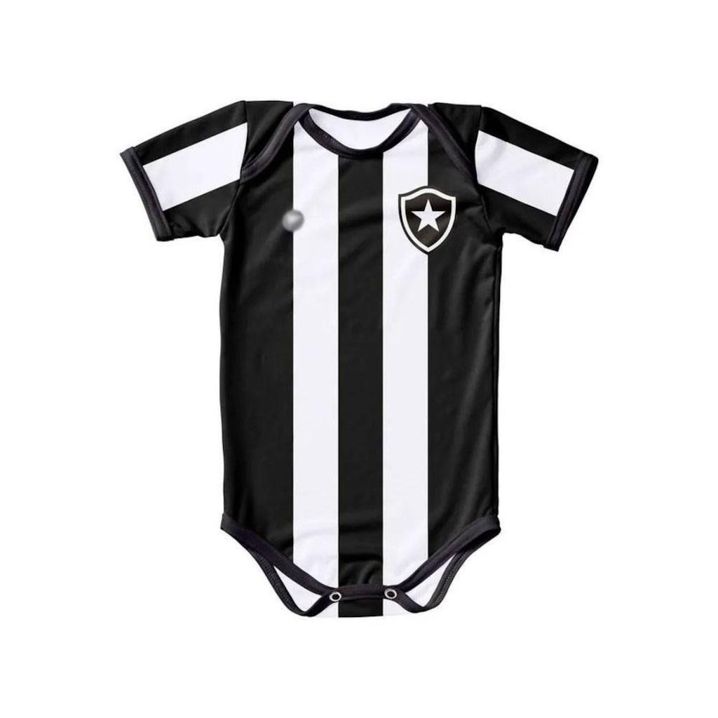 Body Torcida Baby Botafogo Listrado Proteção UV