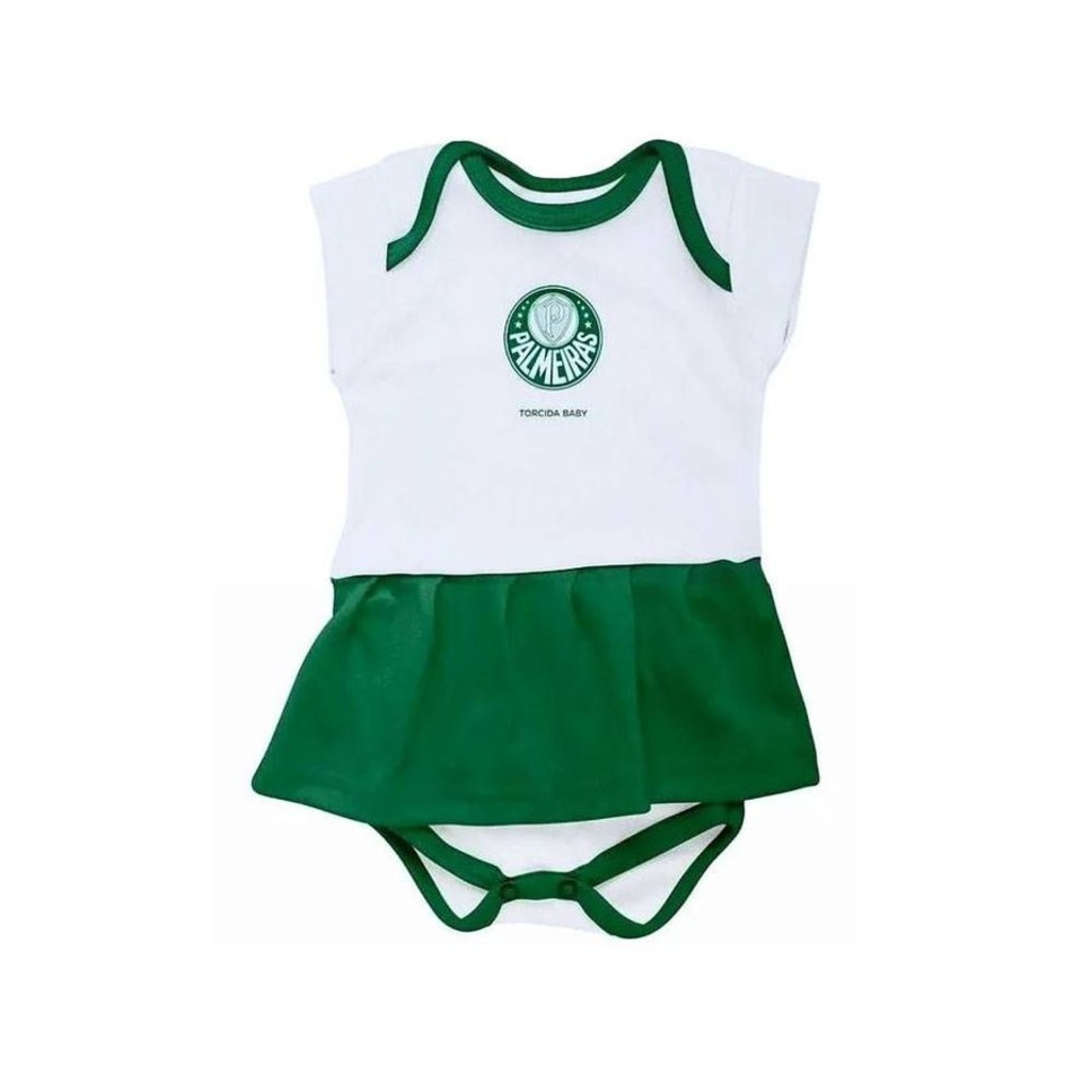 Vestido Body Infantil Torcida Baby Palmeiras - Foto 1