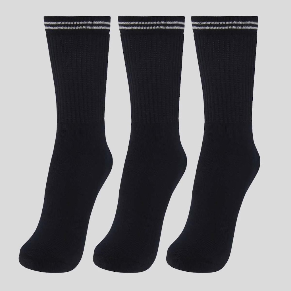 Kit Meia Lupo Sport Básica Cano Longo 3 Pares