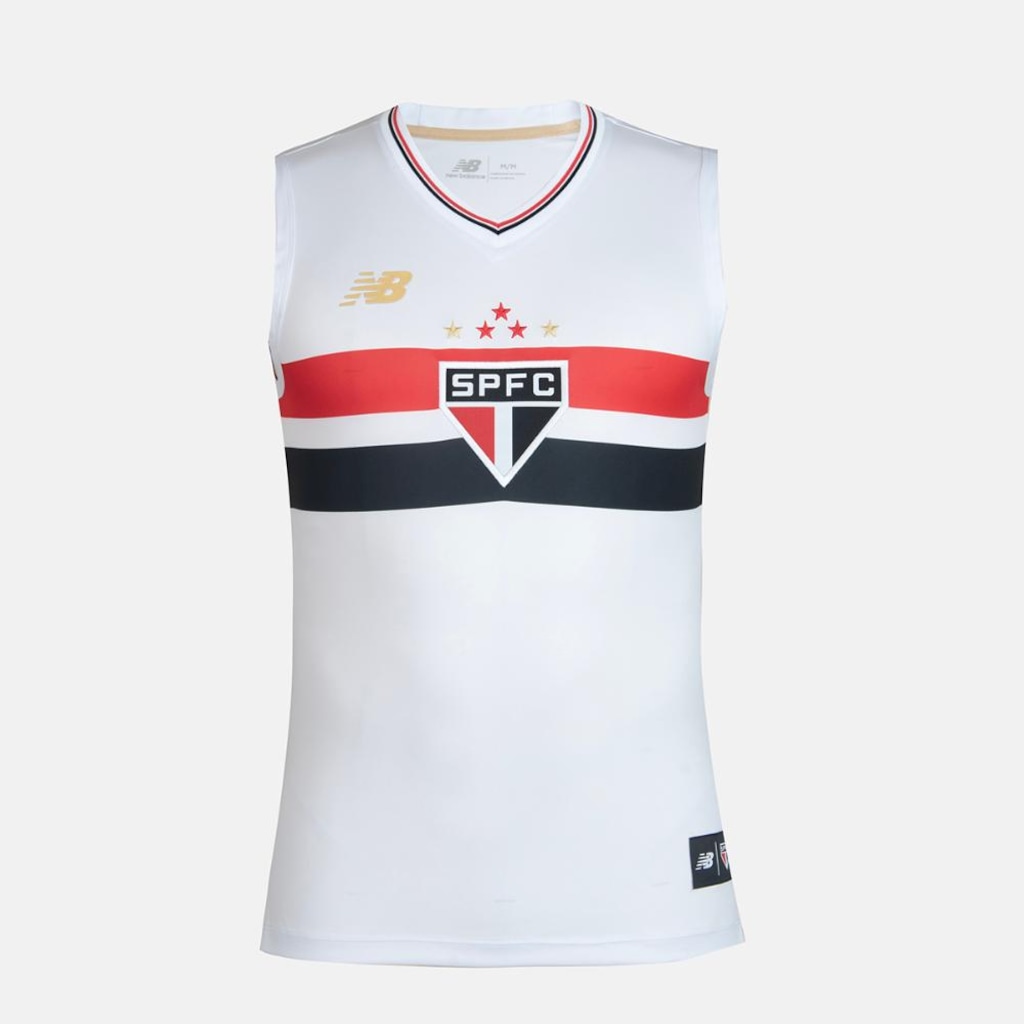 Camiseta Regata New Balance Torcedor Home Spfc 2025 Masculina