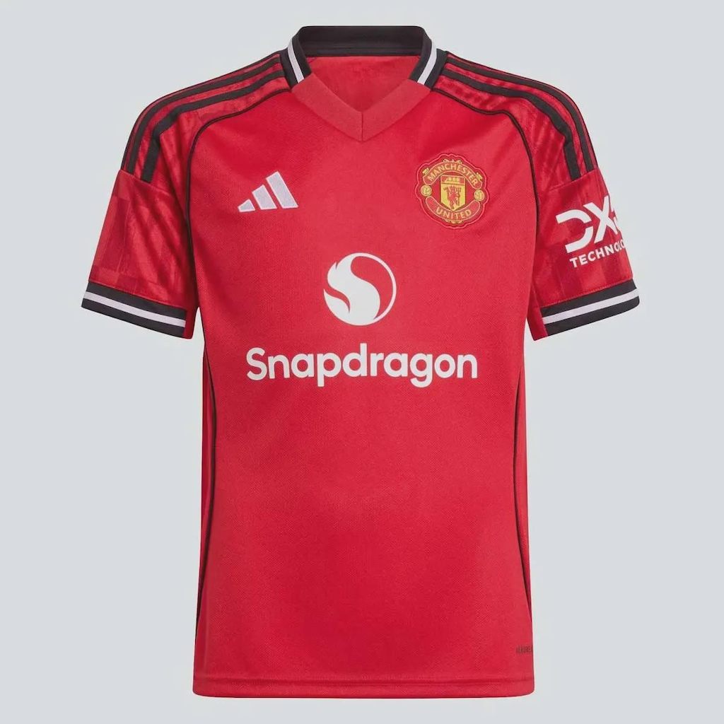 Camisa Manchester United Home 2026 Adidas 8 B. Fernandes Infantil