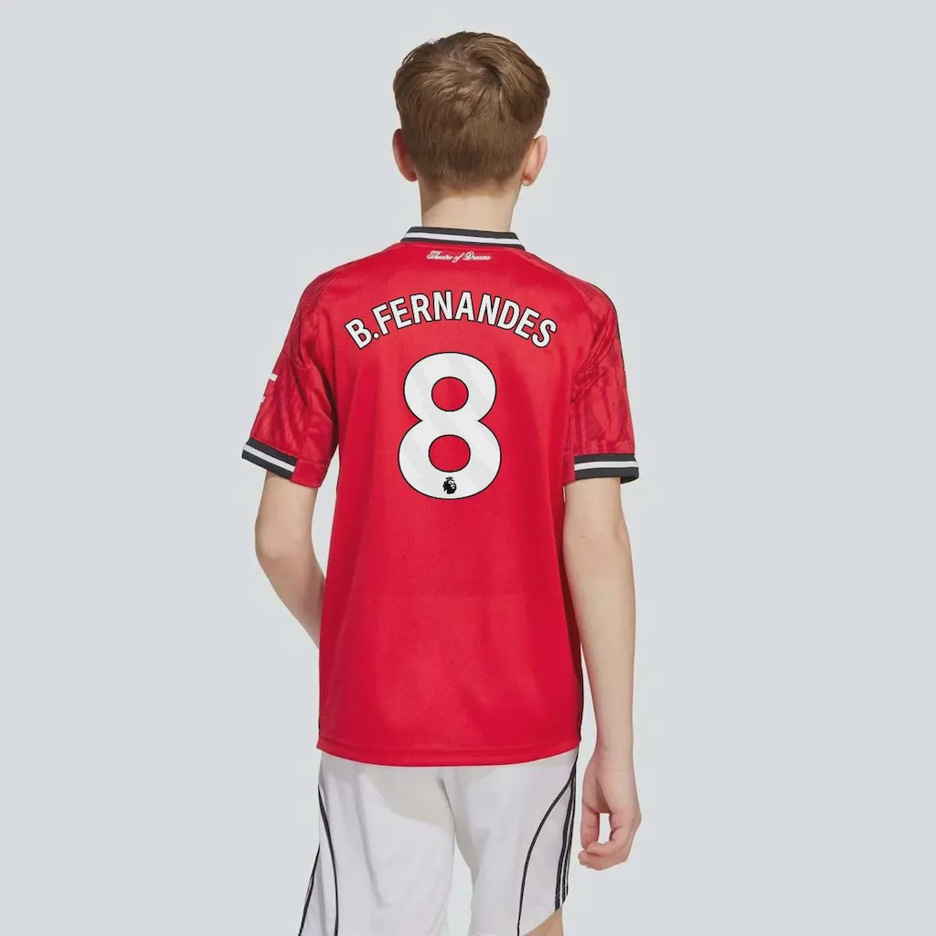Imagem 4 do produto Camisa Manchester United Home 2026 Adidas 8 B. Fernandes Infantil