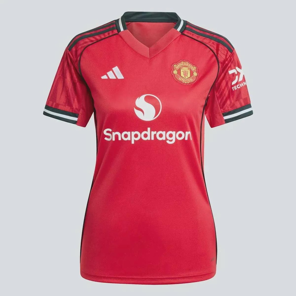 Imagem 2 do produto Camisa Manchester United I 2026 Adidas 8 B. Fernandes Feminino