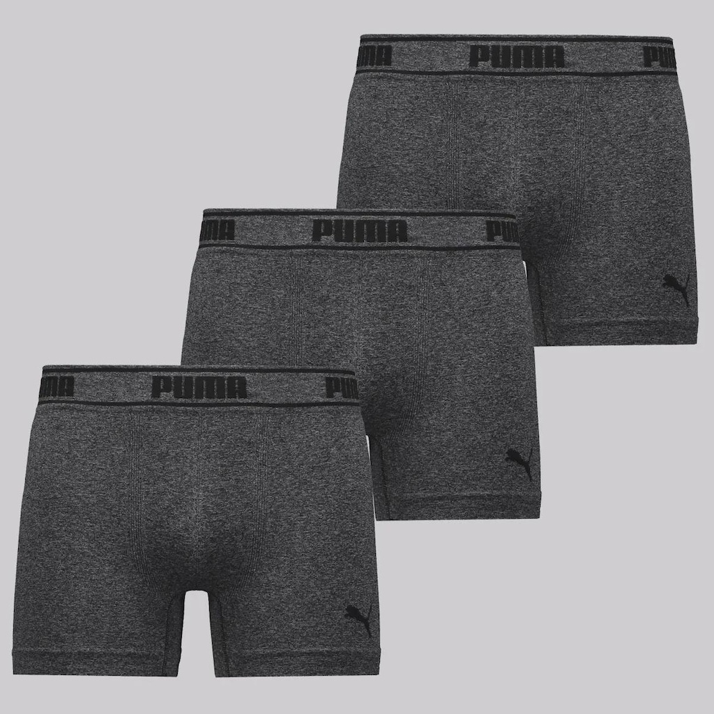 Kit 3 Cuecas Puma Boxer Sem Costura Masculina