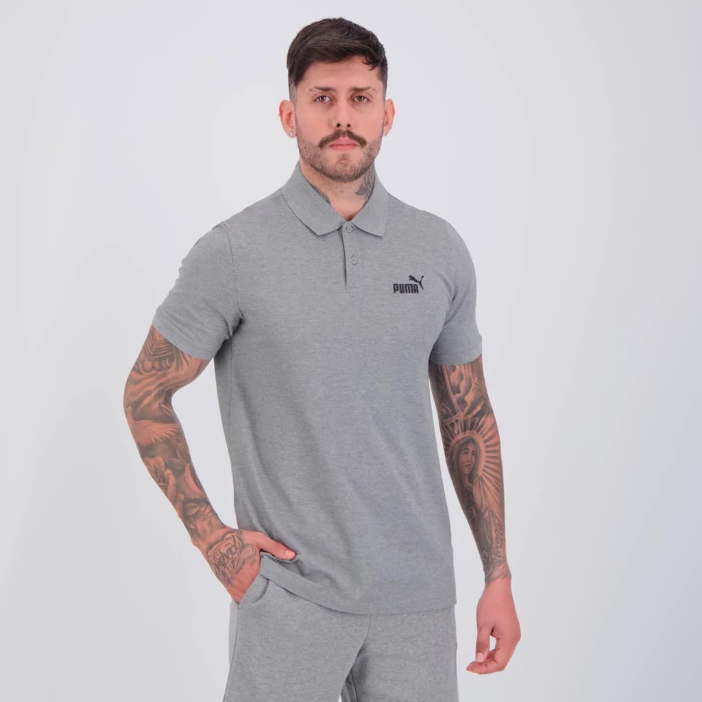 Imagem 2 do produto Camisa Polo Puma Essentials No. 1 Logo Pique Masculina