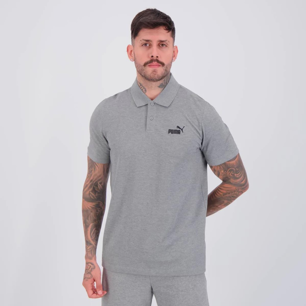Imagem 3 do produto Camisa Polo Puma Essentials No. 1 Logo Pique Masculina