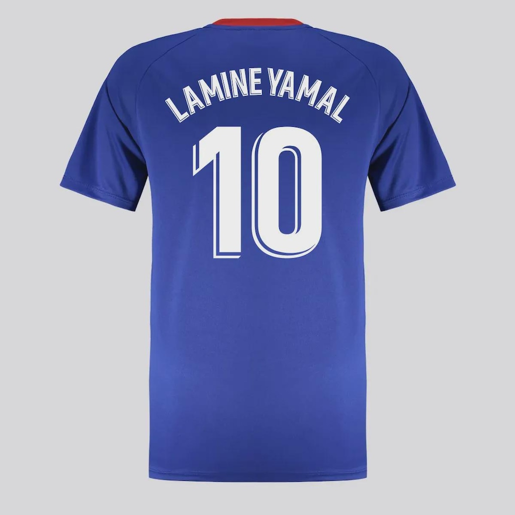 Camisa Barcelona Dry Fit 10 Lamine Yamal Infantil