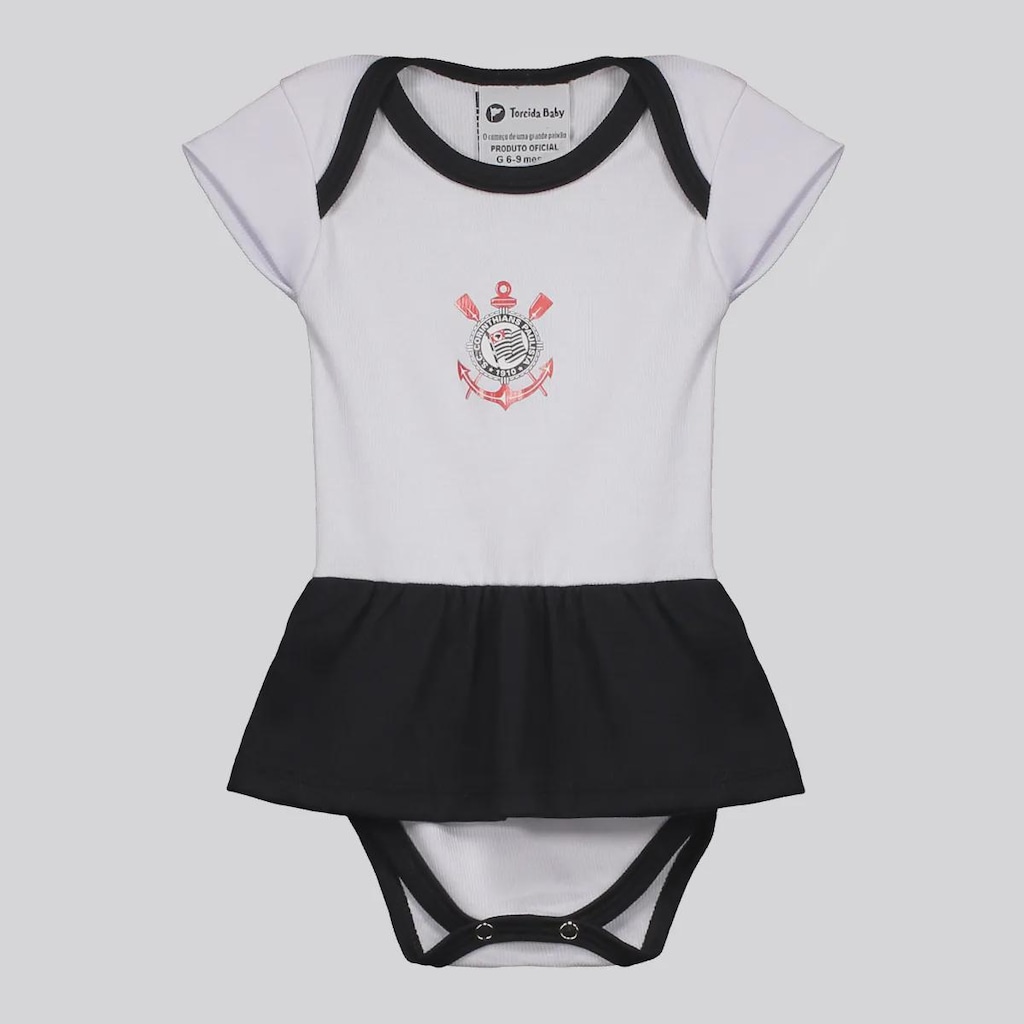 Body Vestido Corinthians Infantil