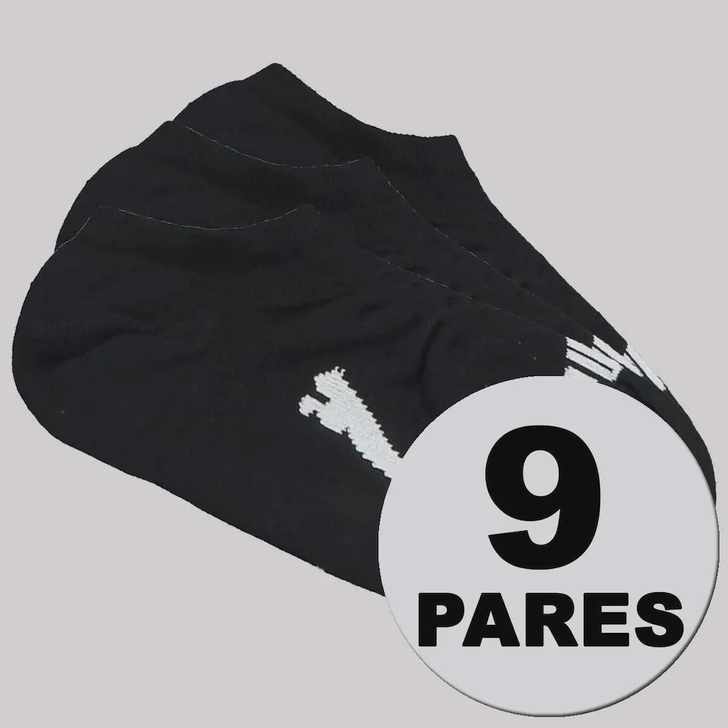 Kit 9 Pares de Meia Puma Sapatilha Feminina