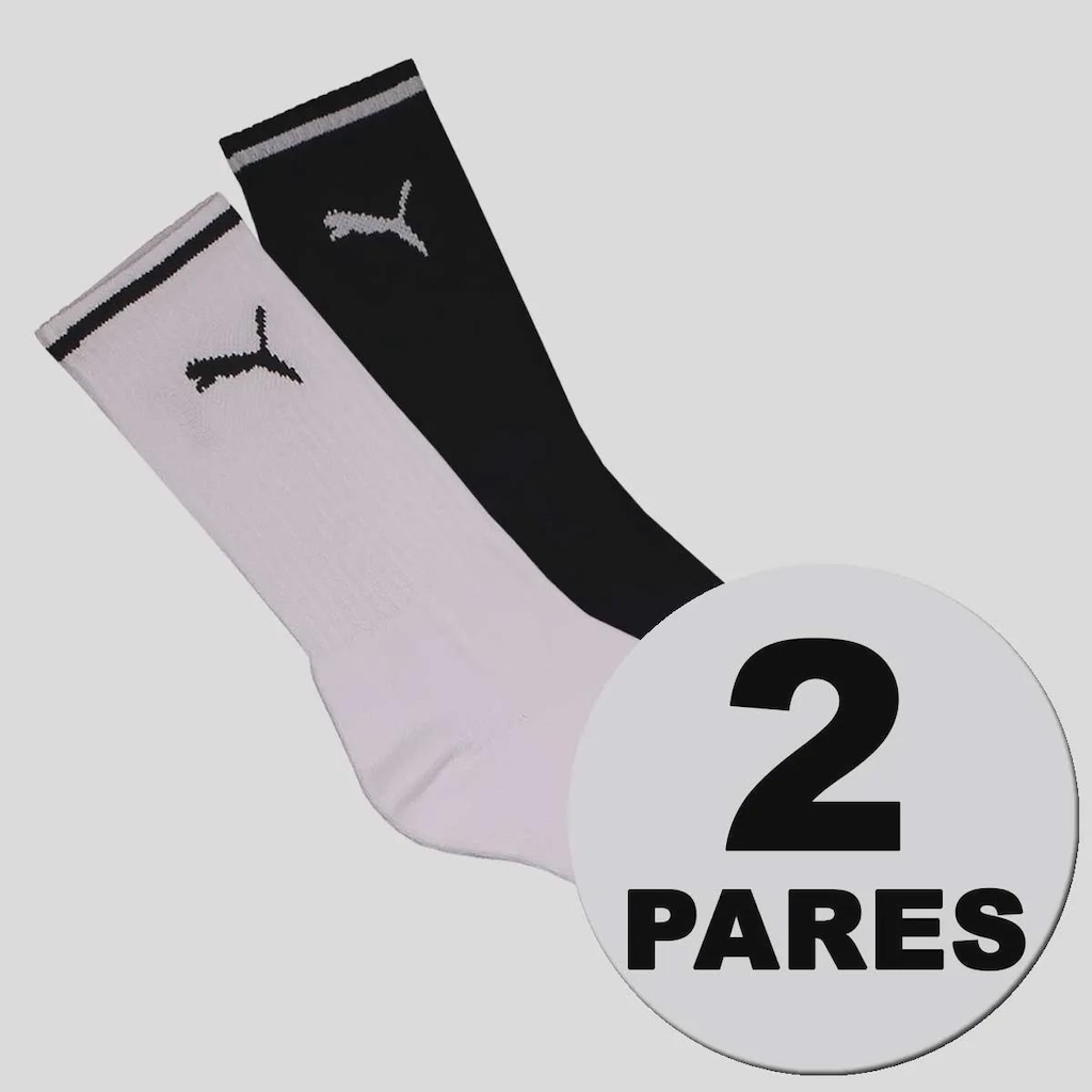 Kit 2 Pares de Meia Puma Cano Longo 2 Pares Unissex