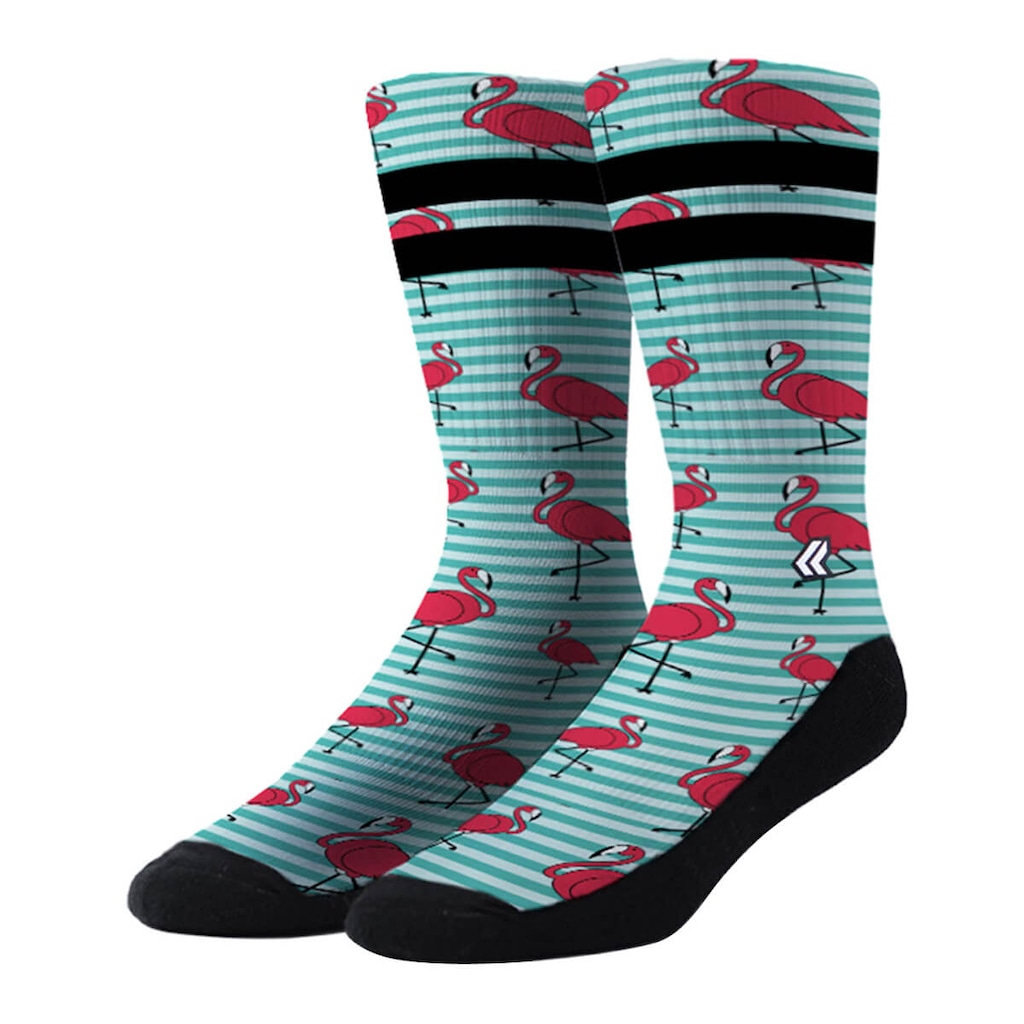 Meia Esportiva Lurk Flamingos Cross - Adulto