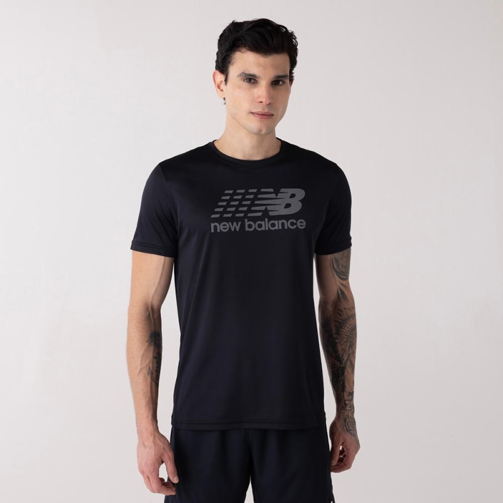 Camiseta New Balance Multi Color Performance Masculina