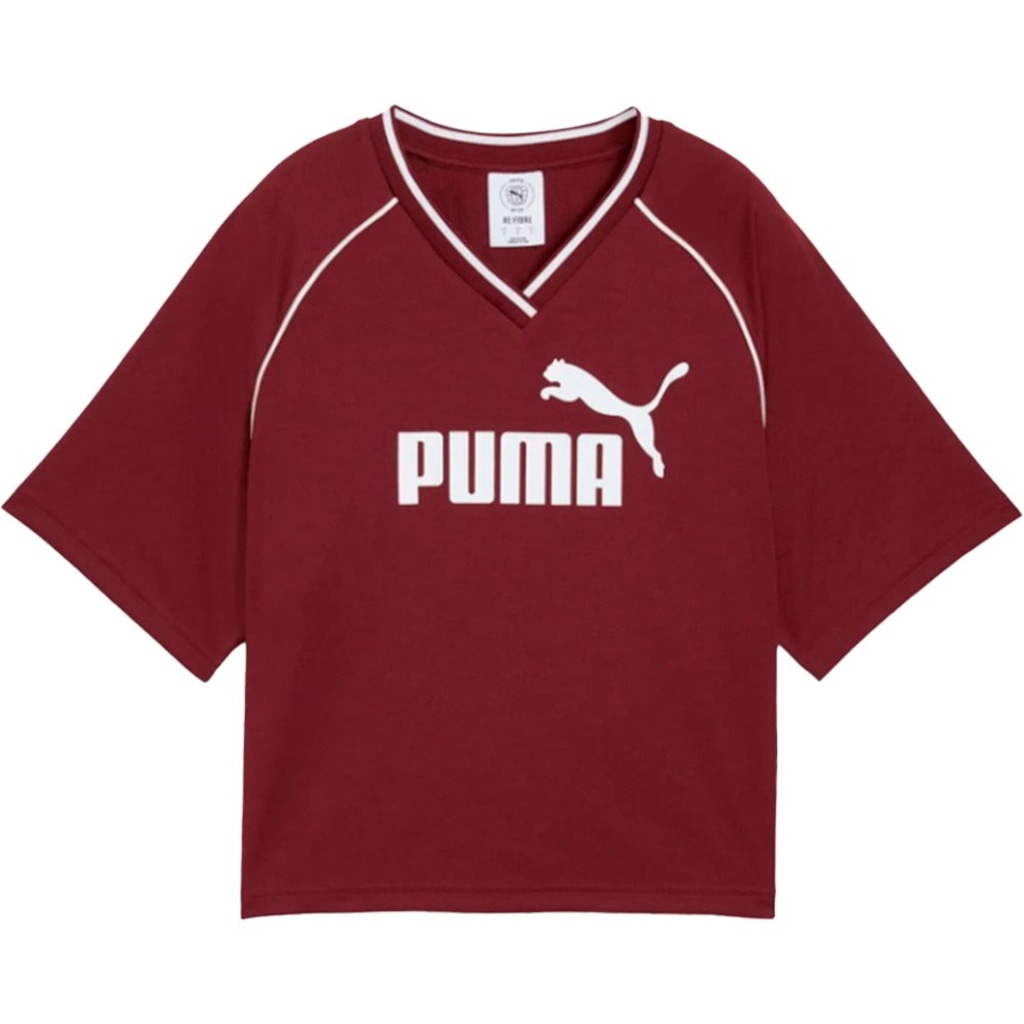 Imagem 3 do produto Blusa Cropped Puma Ess Relaxed Football Ruby Shimmer Feminina