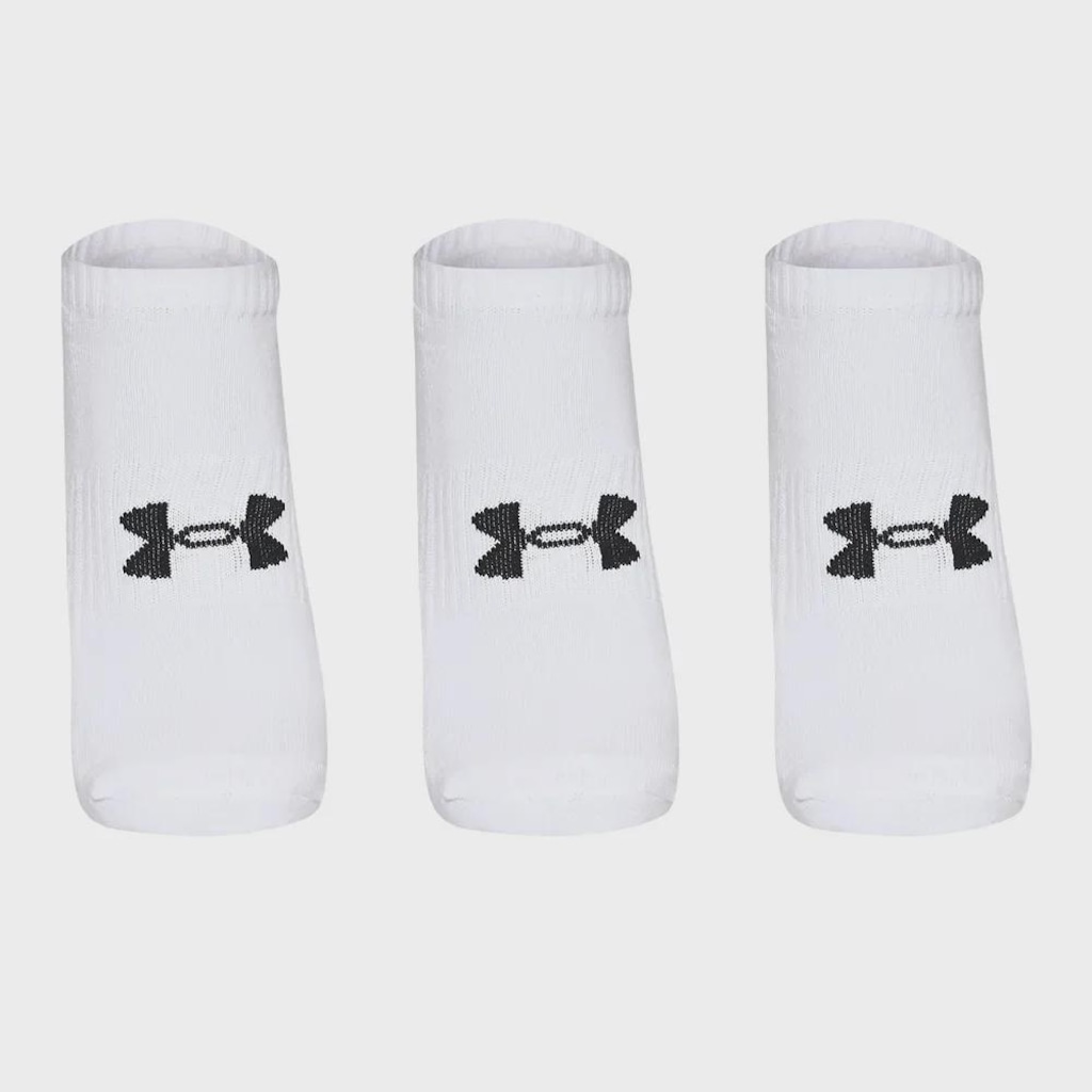 Kit 3 Pares de Meia Under Armour Core Cotton Cano Invisível Unissex