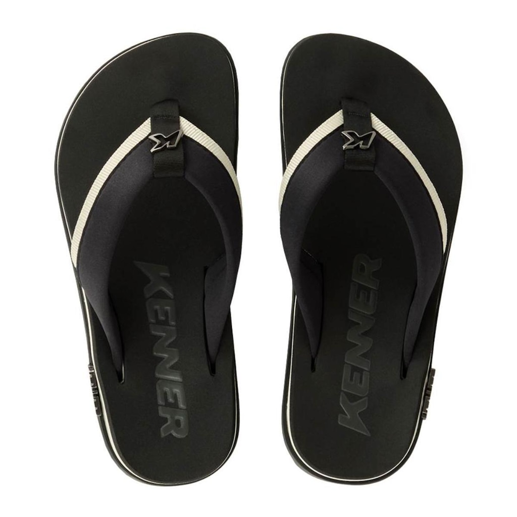 Chinelo Kenner Kivah Colors Masculino - Preto e Branco