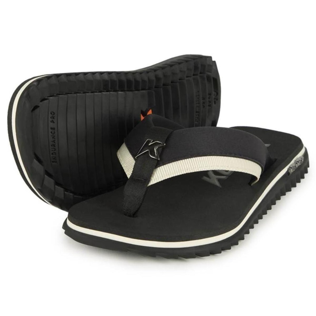 Imagem 2 do produto Chinelo Kenner Kivah Colors Masculino - Preto e Branco