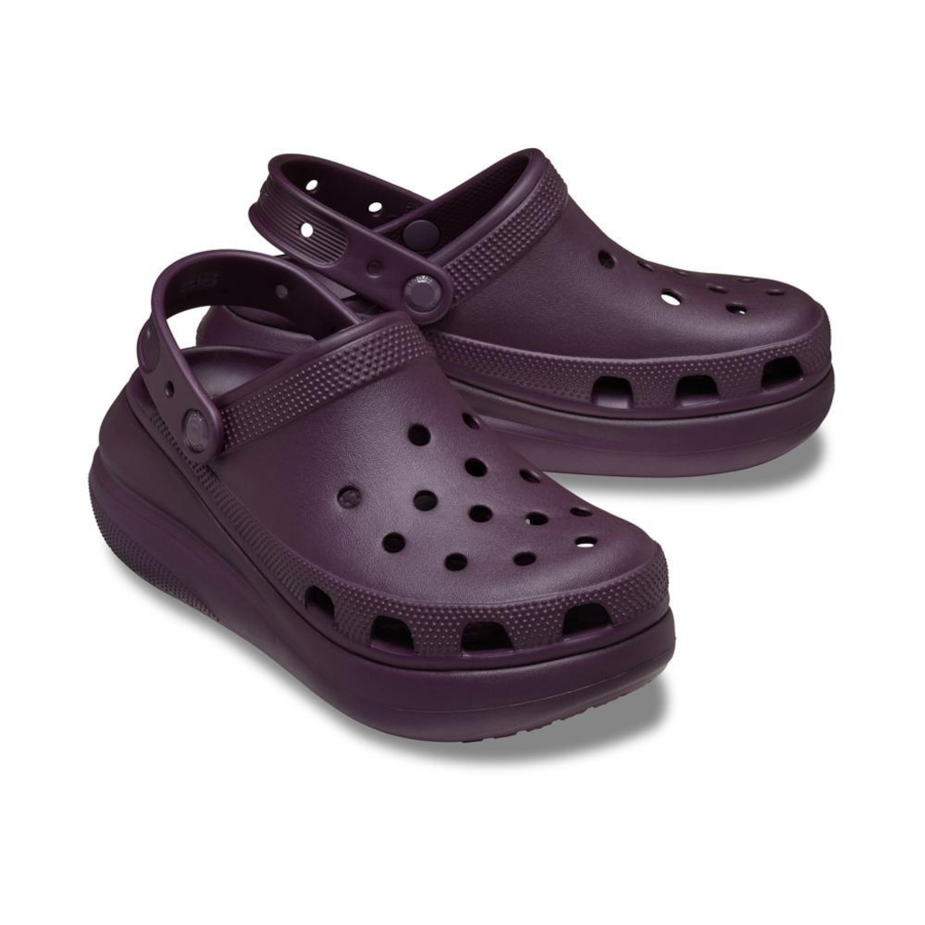 Sandália Unissex Crocs Classic Crush Platform Clog Plush Plum