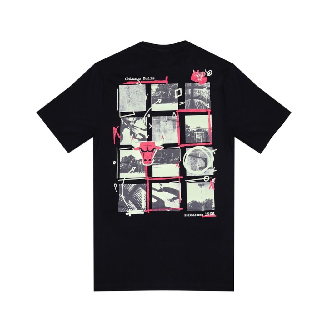 Camiseta Chicago Bulls NBA Preto New Era Unissex