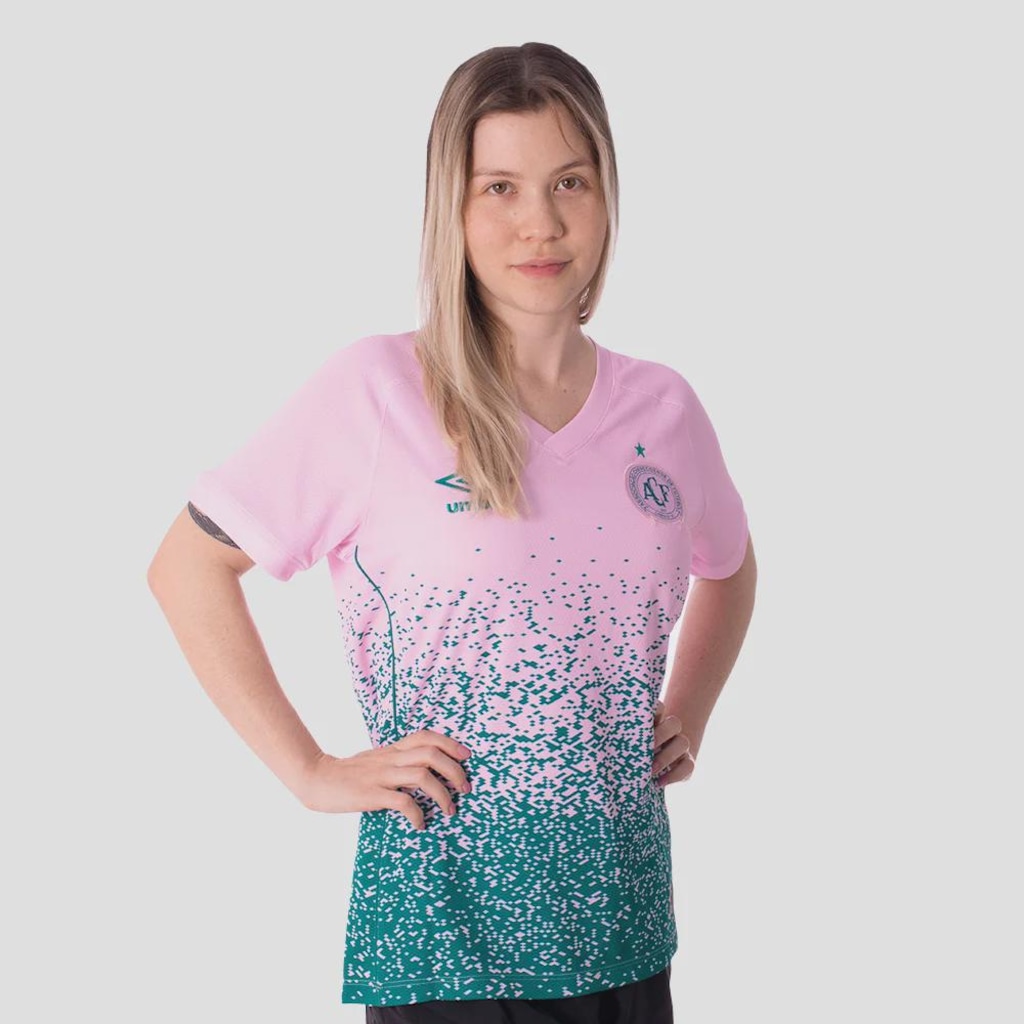 Imagem 3 do produto Camisa da Chapecoense 21/22 Umbro Feminina Outubro Rosa