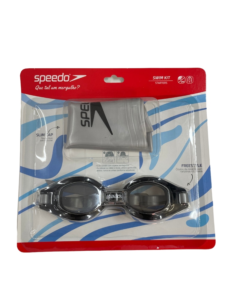 Imagem 4 do produto Kit Speedo Óculos e Touca Silicone Natação Swin Freestyle