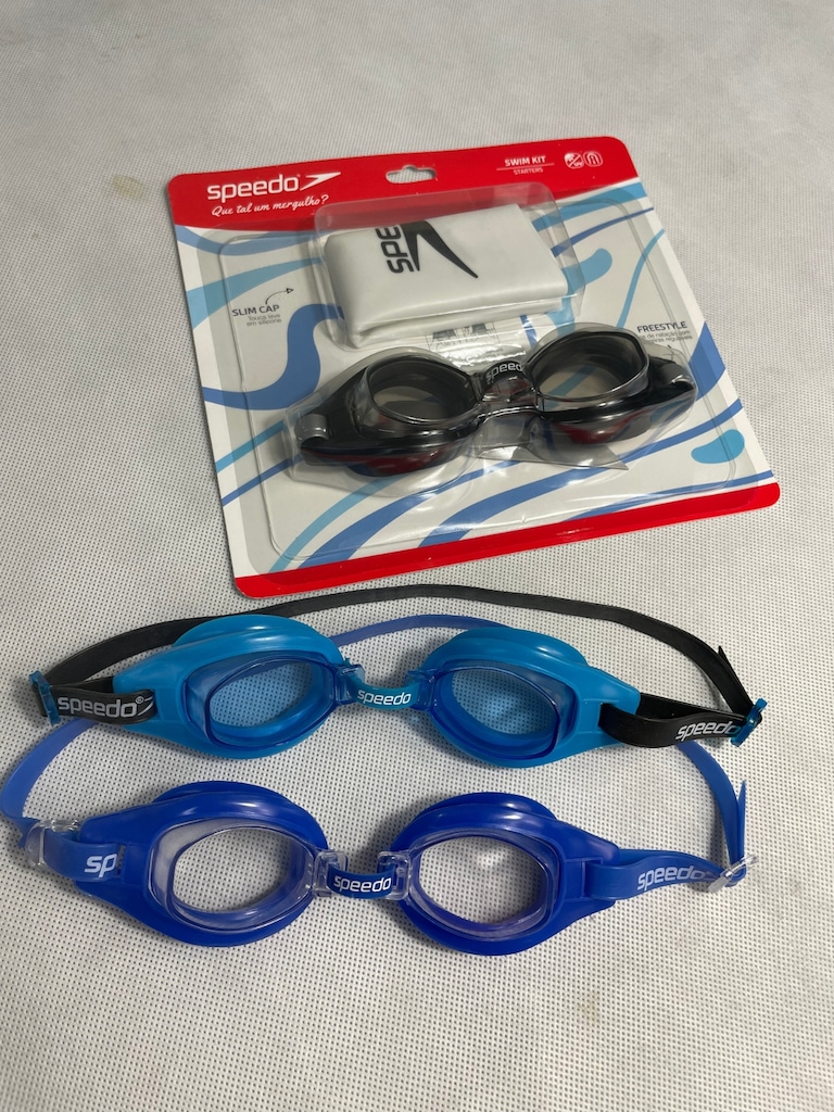 Imagem 5 do produto Kit Speedo Óculos e Touca Silicone Natação Swin Freestyle