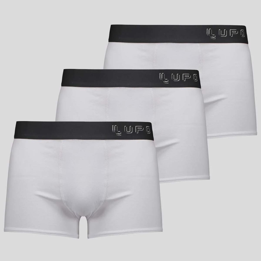 Kit 3 Cuecas Lupo Algodão com Elastano Basic Masculina