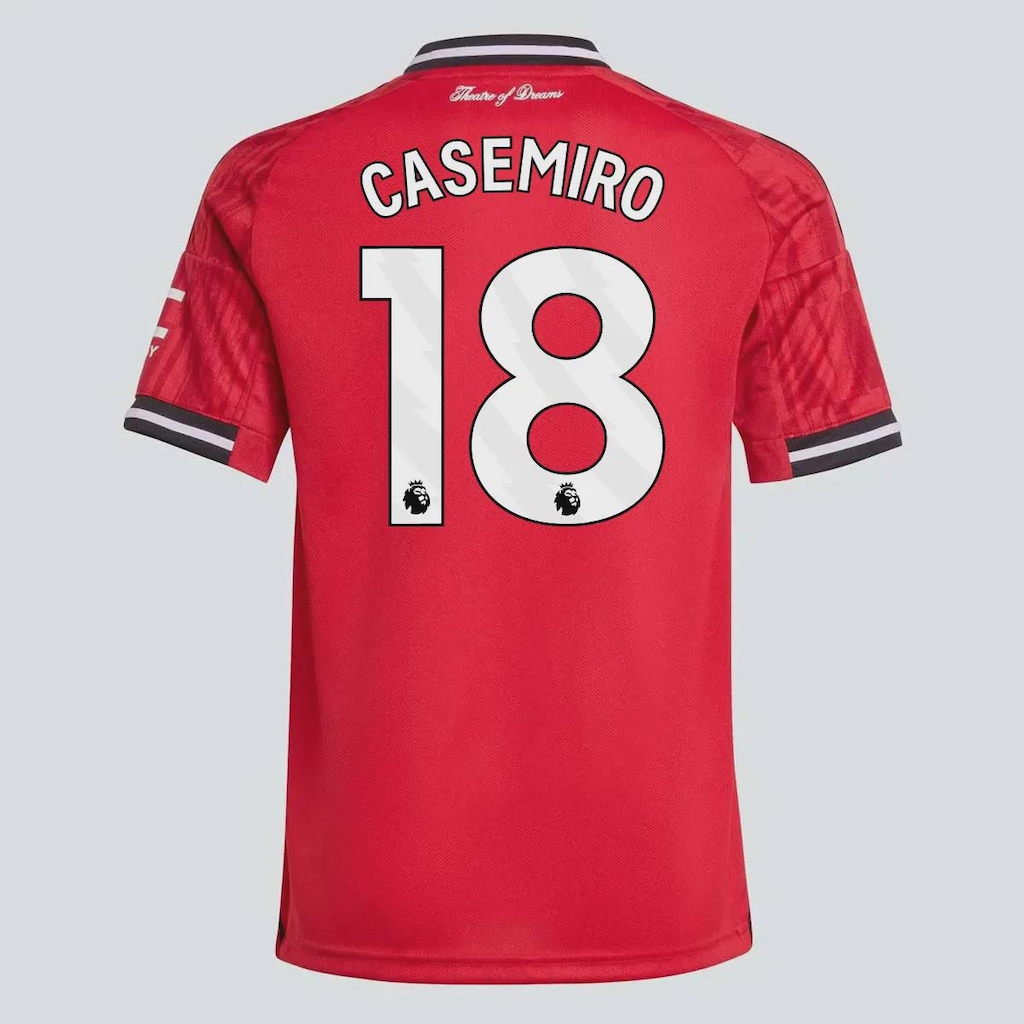 Camisa Manchester United I 2026 Adidas 18 Casemiro Infantil