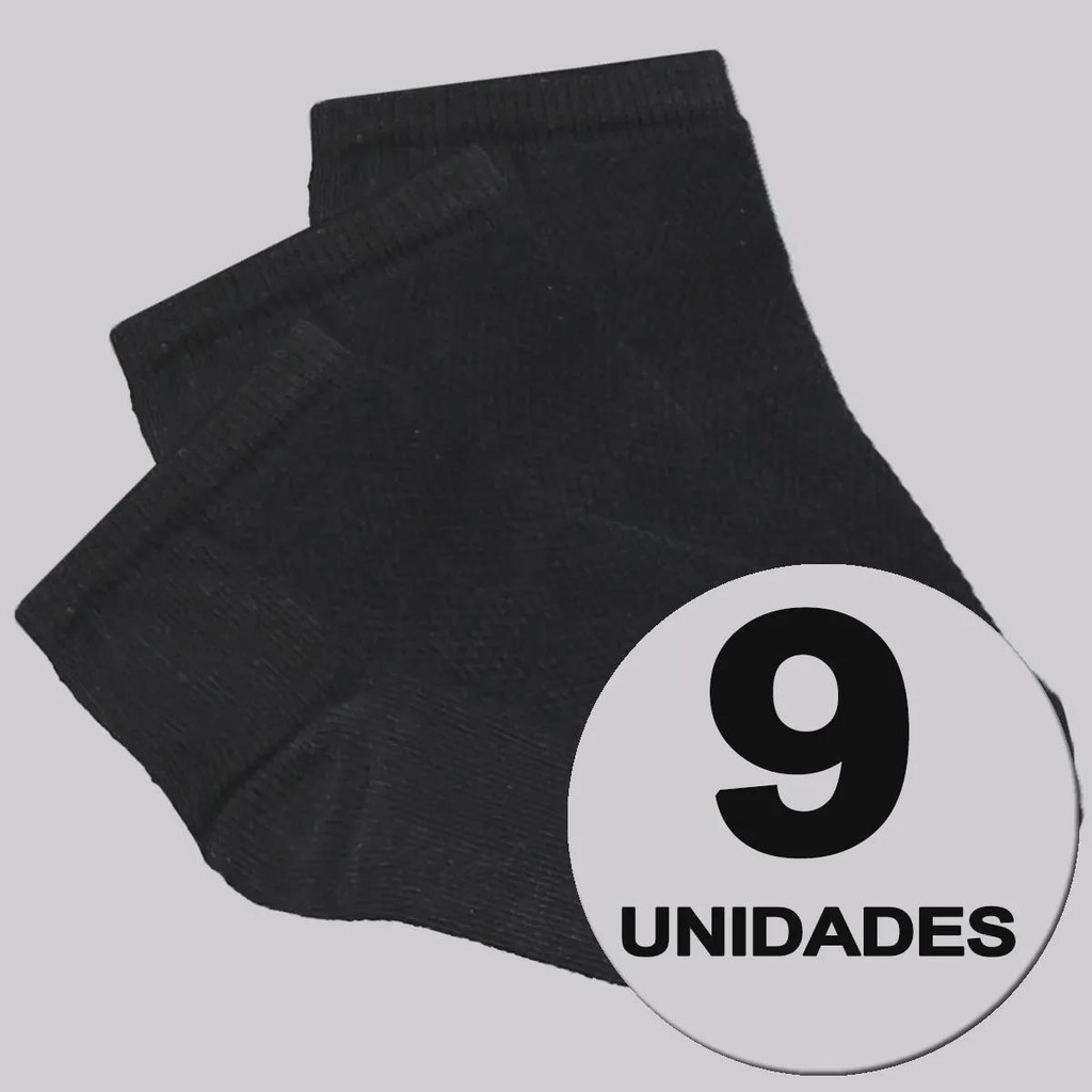 Kit 9 Pares de Meia Selene Sapatilha Infantil