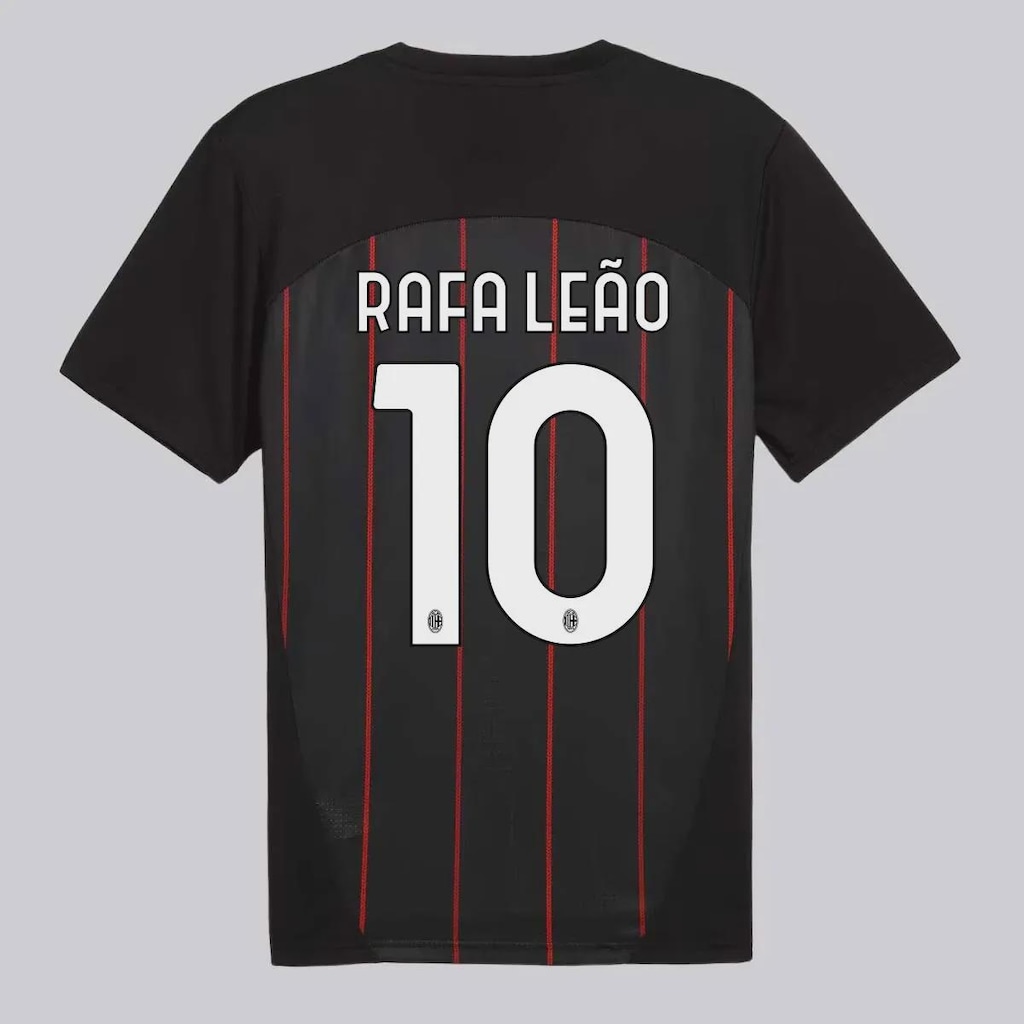 Camisa Milan Pré-Jogo 2025 Puma 10 Rafa Leão Masculina
