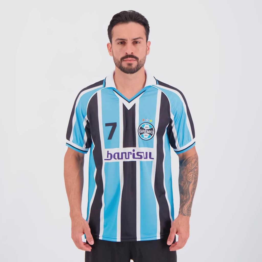 Camisa do Grêmio Retrô 2001 N°7 Masculina