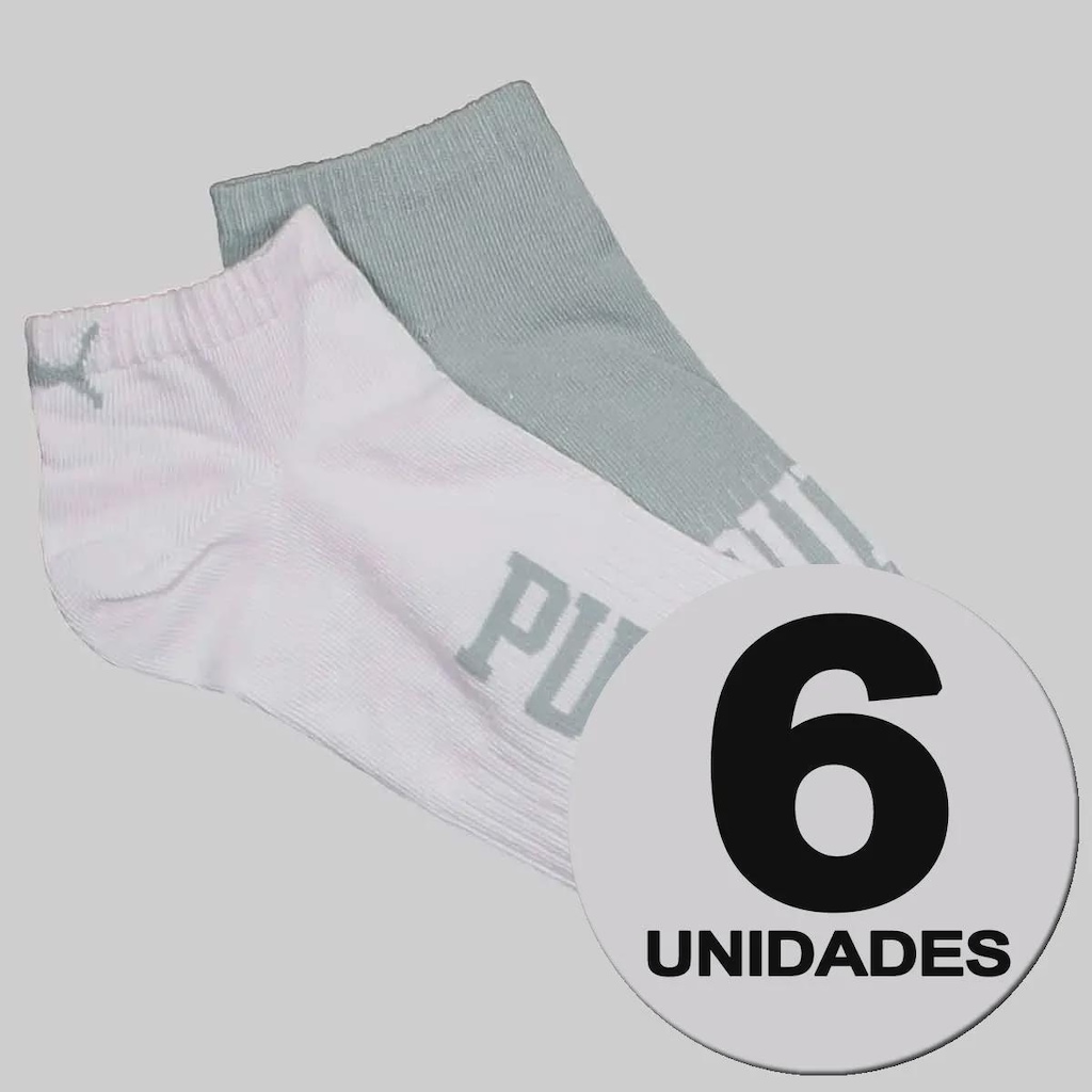 Kit 6 Pares de Meia Puma Sapatilha Everday Masculina