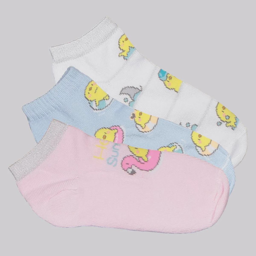 Kit 3 Pares de Meia Selene Sapatilha Infantil