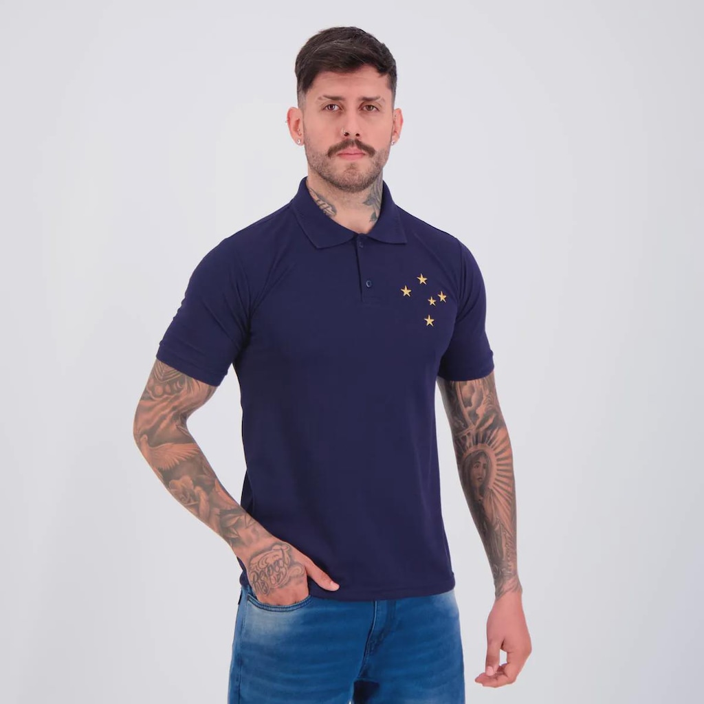 Imagem 2 do produto Camisa Polo Cruzeiro Escudo Masculina