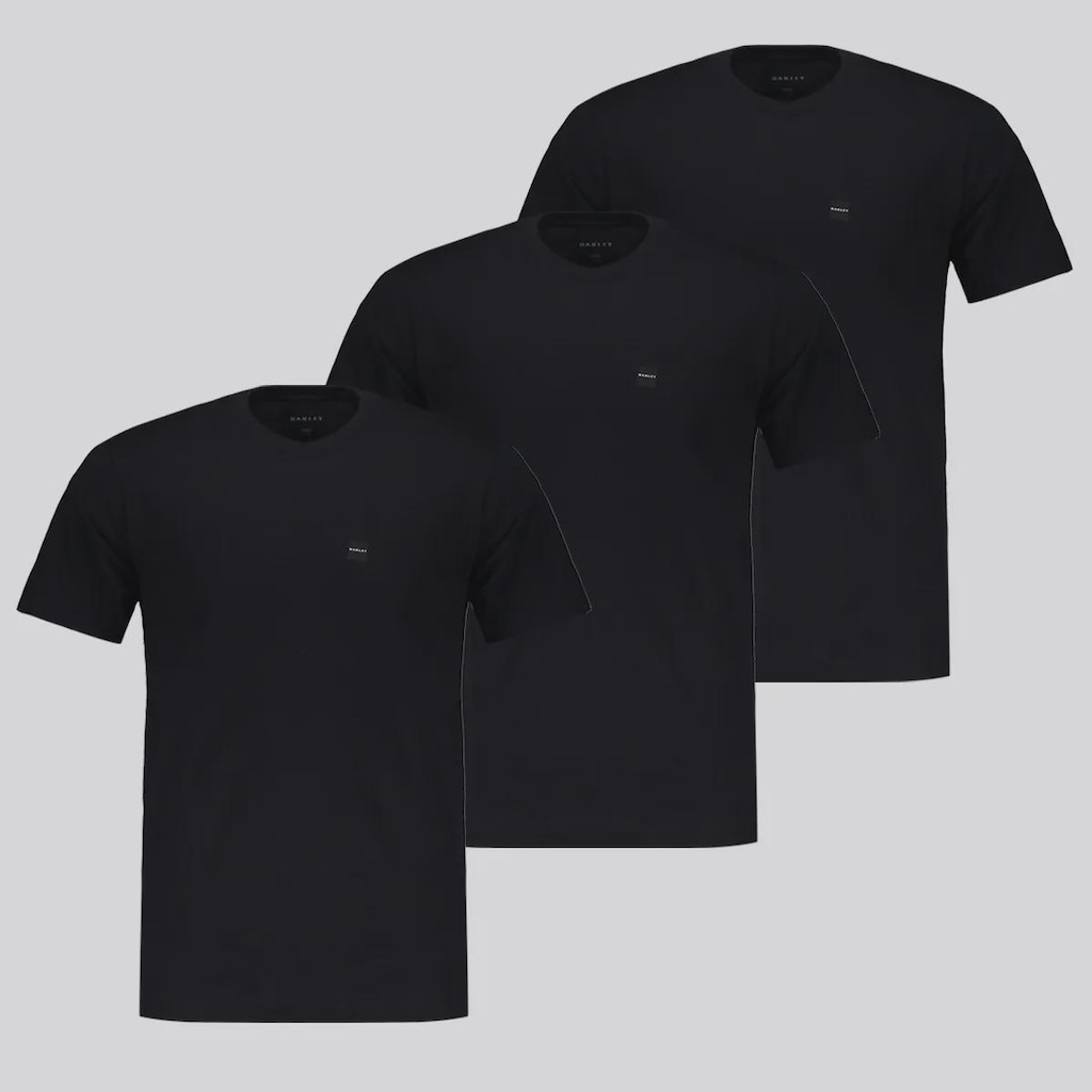 Kit 03 Camisetas Oakley Patch Three Masculina