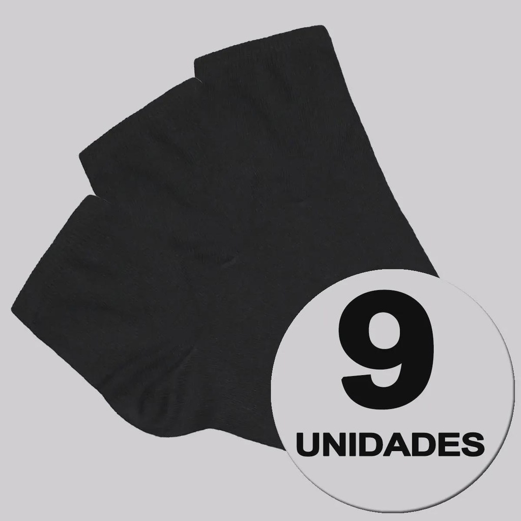 Kit 9 Pares de Meia Selene Cano Curto Feminino