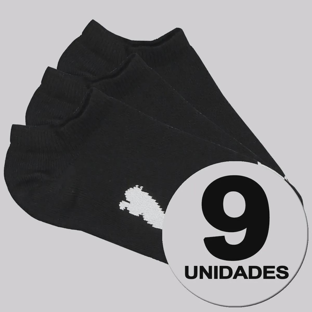 Kit 9 Pares de Meia Puma Sapatilha Infantil