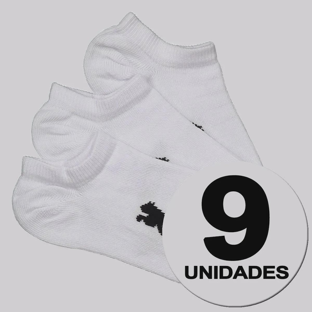 Kit 9 Pares de Meia Puma Sapatilha Infantil