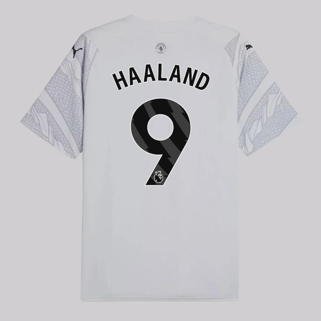 Camisa Manchester City Year Of The Dragon Puma 9 Haaland Masculina - Foto 1
